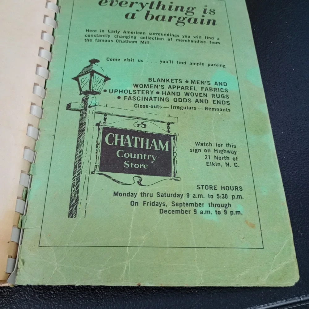 Yadkin County North Carolina‎ Vintage Cookbook Extension Homemakers Club